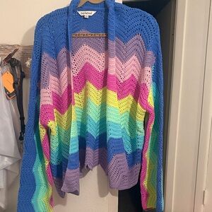 Colorful Chevron Knit Sweater